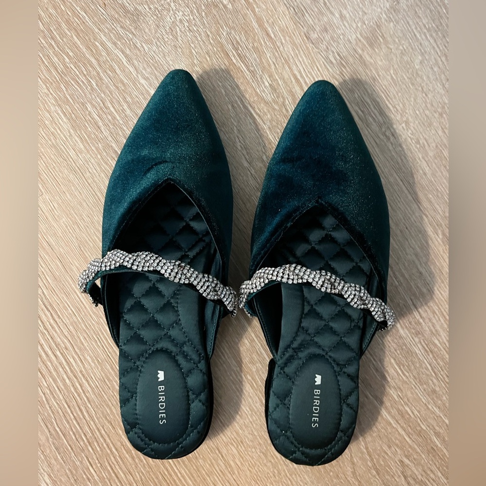 Birdies The Swan - Emerald Crystal Bracelet Slides